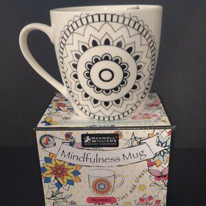 Maxwell Williams Mindfulness Mug w/Brush Mandala Pattern No Paint Included